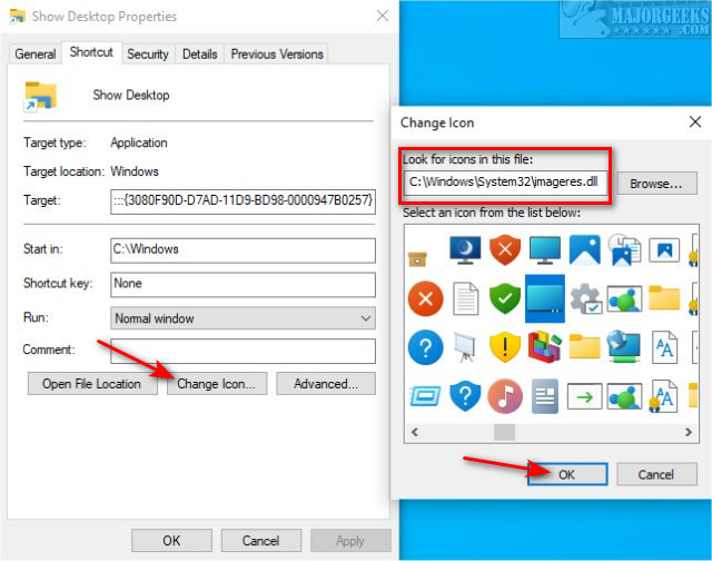 How to Create a Show Desktop Shortcut in Windows 10 & 11 - MajorGeeks